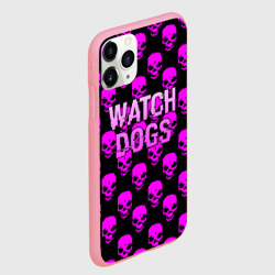 Чехол для iPhone 11 Pro Max матовый Watch dogs neon skull - фото 2
