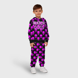 Детский костюм с толстовкой 3D Watch dogs neon skull - фото 2