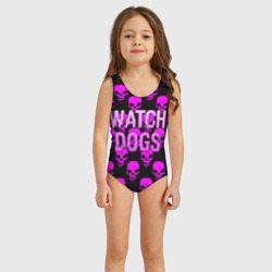 Детский купальник 3D Watch dogs neon skull