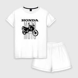 Женская пижама с шортиками хлопок Honda - moto