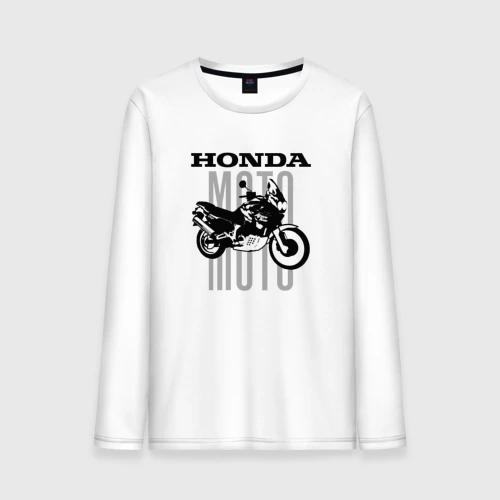 Мужской лонгслив хлопок Honda - moto
