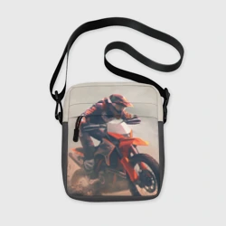 Сумка через плечо 3D Мотоциклист - гонка