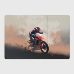 Магнитный плакат 3Х2 Мотоциклист - гонка