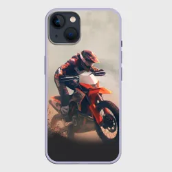 Чехол для iPhone 14 Мотоциклист - гонка
