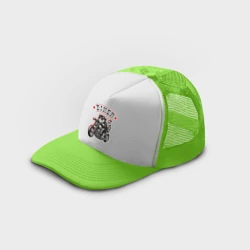 Кепка тракер с сеткой Мото - кот байкер - фото 2
