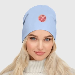 Женская шапка демисезонная Лена, леттеринг - фото 2