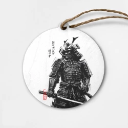 Деревянная игрушка круг Самурай с катаной