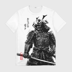 Мужская футболка 3D Самурай с катаной