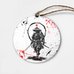 Деревянная игрушка круг Самурай и брызги чернил