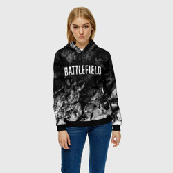 Женская толстовка 3D Battlefield black graphite - фото 2