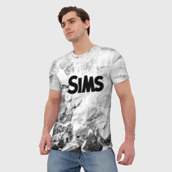 Мужская футболка 3D The Sims white graphite - фото 2