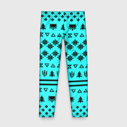 Детские леггинсы 3D Ведьмак зимний паттерн