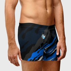 Мужские трусы 3D БМВ - синий гексагон  - фото 2