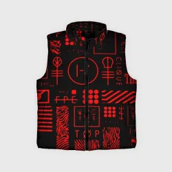 Детский жилет утепленный 3D Twenty one pilots pattern rock