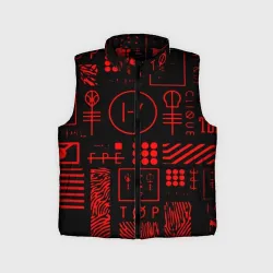 Детский жилет утепленный 3D Twenty one pilots pattern rock