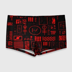 Мужские купальные плавки 3D Twenty one pilots pattern rock