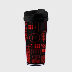 Термокружка-непроливайка Twenty one pilots pattern rock