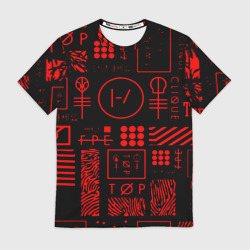 Мужская футболка 3D Twenty one pilots pattern rock