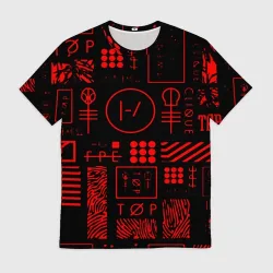 Мужская футболка 3D Twenty one pilots pattern rock