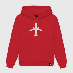 Мужская толстовка хлопок Белый облик самолета SJ-100