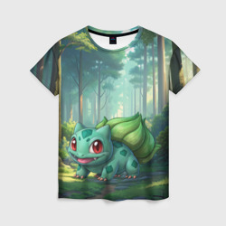 Женская футболка 3D Bulbasaur pokemon