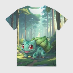 Женская футболка 3D Bulbasaur pokemon