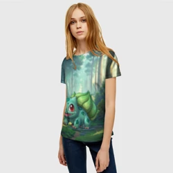 Женская футболка 3D Bulbasaur pokemon - фото 2