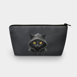 Косметичка 3D Кот-хакер в капюшоне