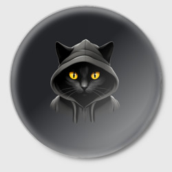 Значок Кот-хакер в капюшоне