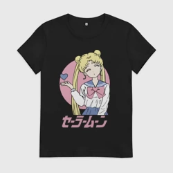 Женская футболка хлопок Прекрасная  Сейлор Мун