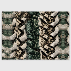 Текстурированный узор, змеиная кожа – Поздравительная открытка с принтом купить