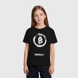 Детская футболка хлопок Биткоин белый - криптовалюта - фото 2