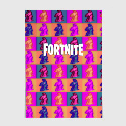 Постер Fortnite logo pattern game