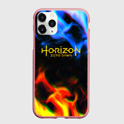 Чехол для iPhone 11 Pro Max матовый Horizon zero dawn flame glitch