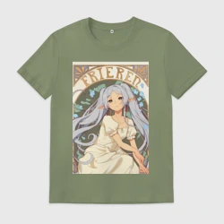 Мужская футболка хлопок Провожающая в последний путь Фрирен эльф