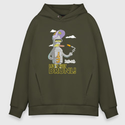 Мужское светящееся худи Футурама - Бендер сварщик