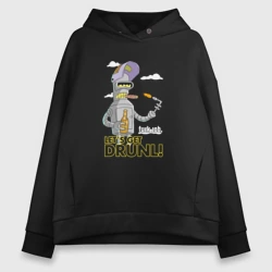 Женское светящееся худи Футурама - Бендер сварщик