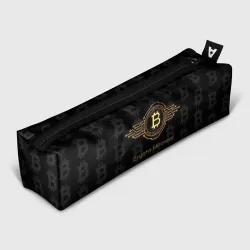 Пенал школьный 3D Биткоин миллионер - золотой