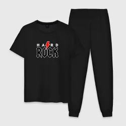 Мужская пижама хлопок Hard rock on dark