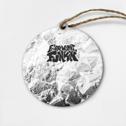 Деревянная игрушка круг Friday Night Funkin white graphite