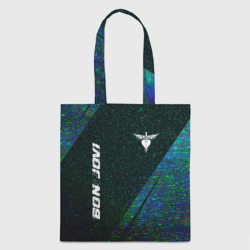 Шоппер 3D Bon Jovi glitch blue