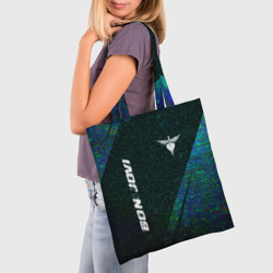 Шоппер 3D Bon Jovi glitch blue - фото 2