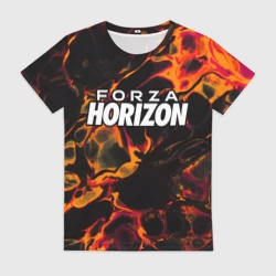 Женская футболка 3D Forza Horizon red lava