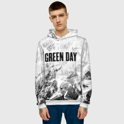 Мужская толстовка 3D Green Day white graphite - фото 2