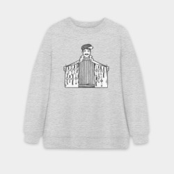 Женский свитшот oversize без начеса хлопок Вор времени