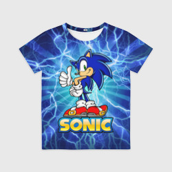 Детская футболка 3D Соник синий еж
