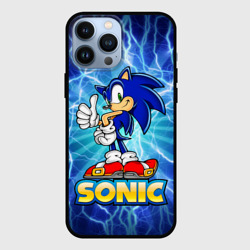 Чехол для iPhone 13 Pro Max Соник синий еж