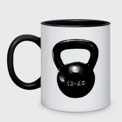 Кружка двухцветная Гиря 18 kg