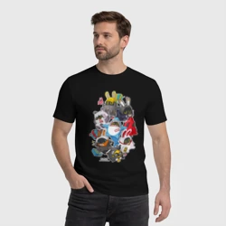 Мужская футболка хлопок Кролики из Zenless zone zero - фото 2