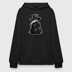 Худи SuperOversize хлопок Чумной доктор в маске и шляпе